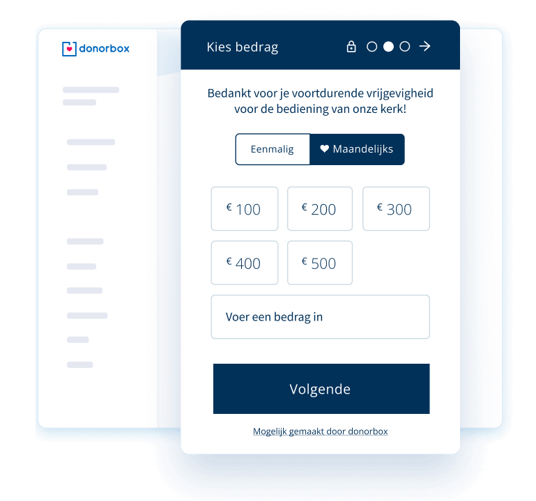 Maak binnen enkele minuten een professioneel donatieformulier