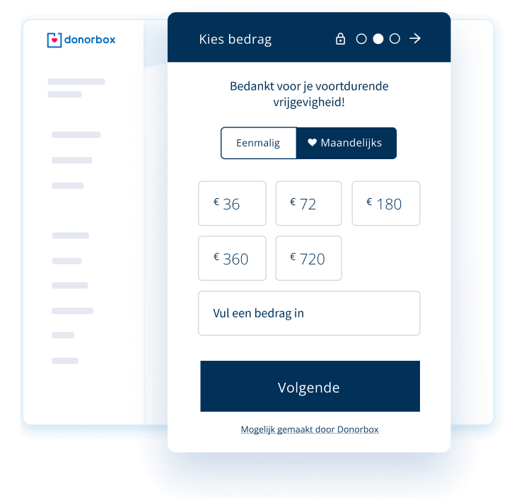 Maak binnen enkele minuten een professioneel donatieformulier